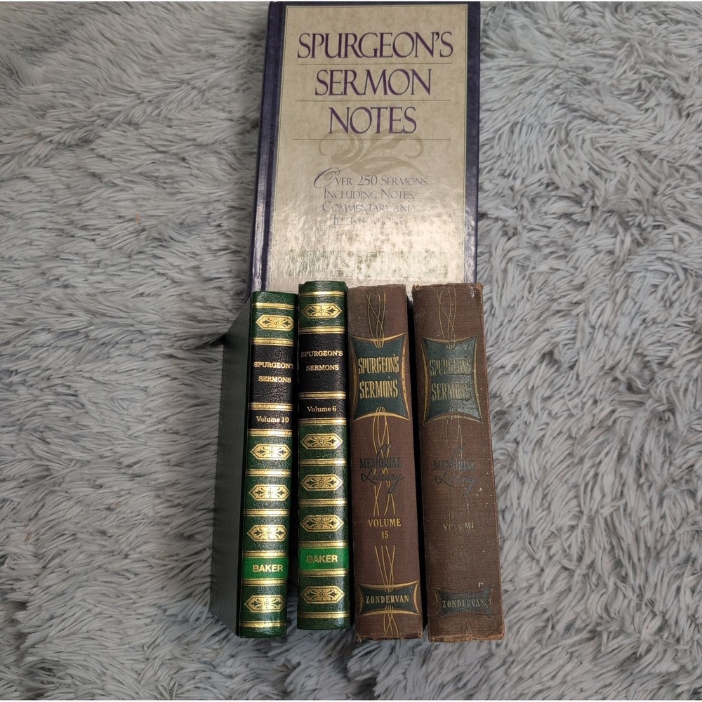 Lot of 5 Books Spurgeon's Sermons Charles Spurgeon Christian Vol. 3, 6, 10, 15